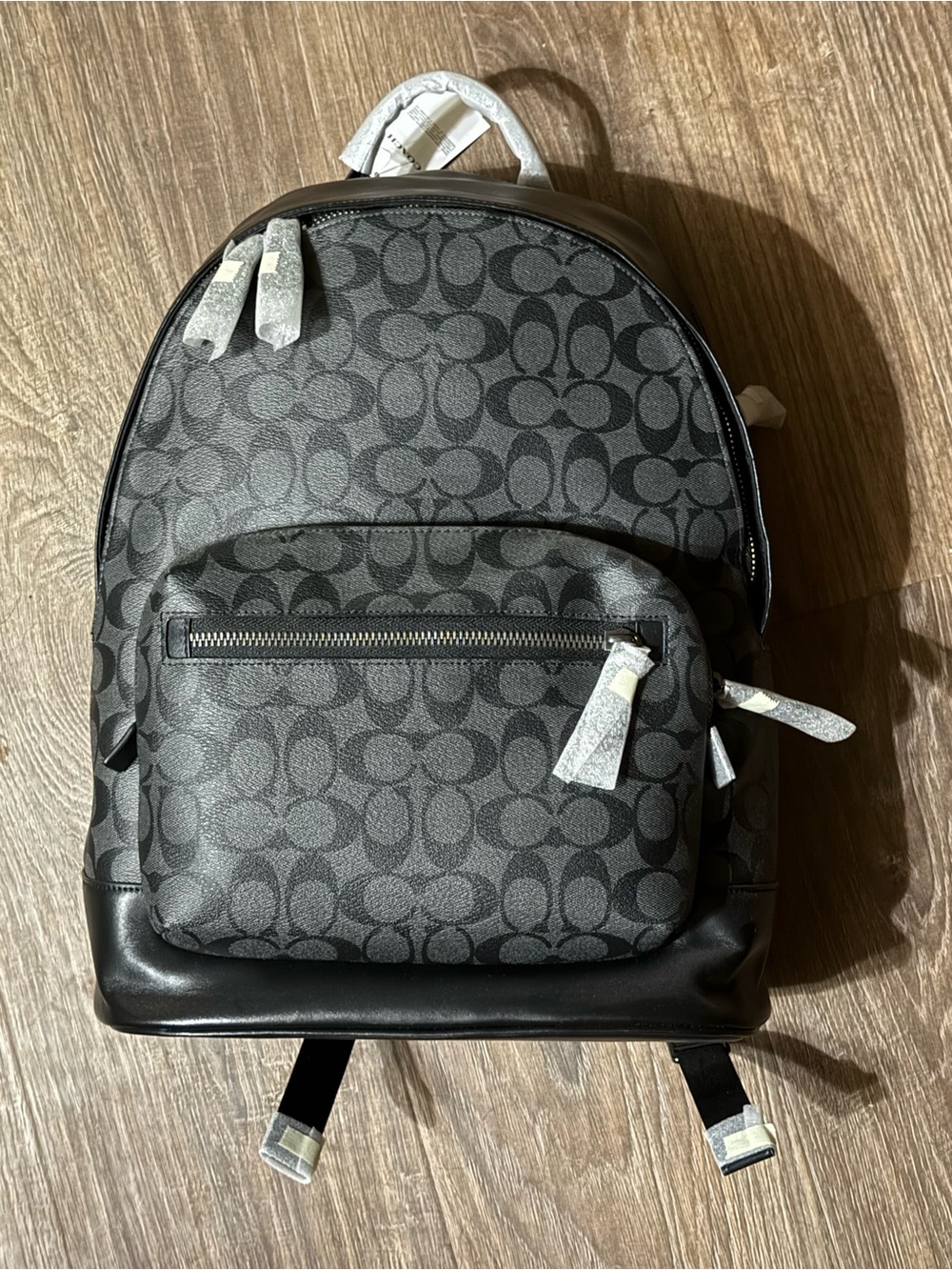 Coach West Signature Canvas Black Backpack